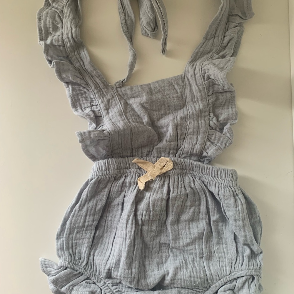 Light Blue Ruffled Romper